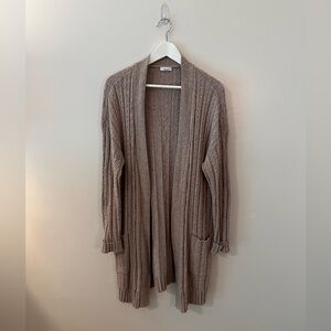 J Jill Long Cable Knit Cardigan